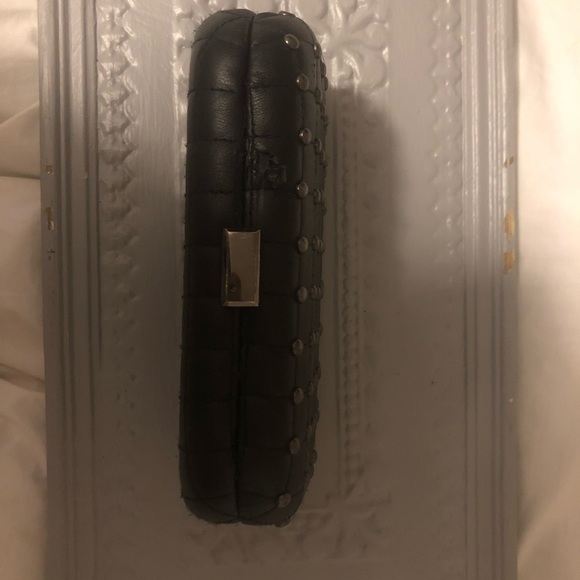 2B Bebe black clutch/purse with silver studs - Picture 3 of 7